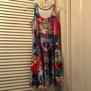 Beauty and the Beast Stained Glass Skater Dress